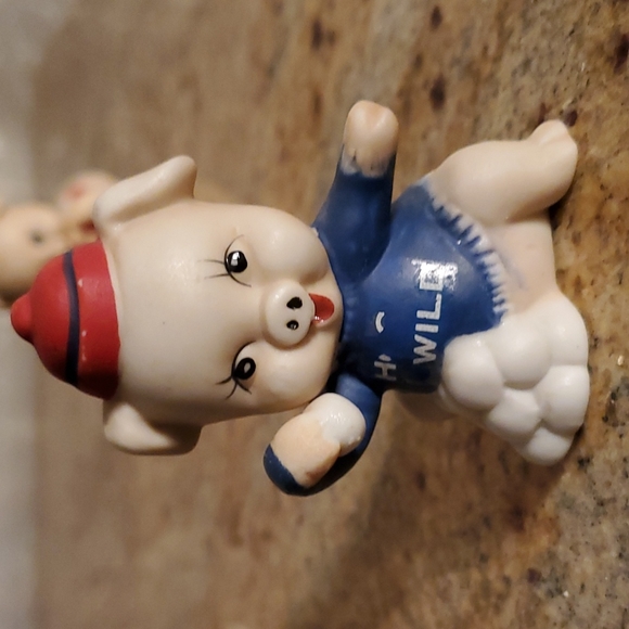 Vintage ceramic porcelain piglet figurines - Picture 11 of 17